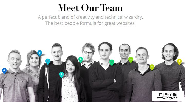our team castus website layout employees custom ui