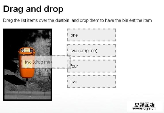 Drag and drop