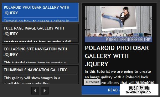 Compact News Previewer with jQuery