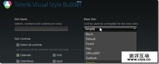 Telerik Visual Style Builder