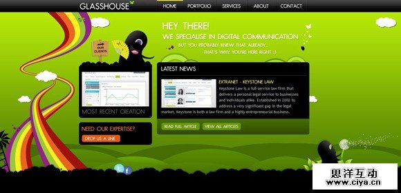 国外创意网站设计:40个精美的水平滚动网站作品,互联网的一些事
