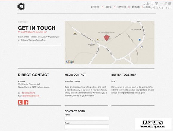 Inspiring Contact Pages 23个给你带来设计灵感的联系页面,互联网的一些事