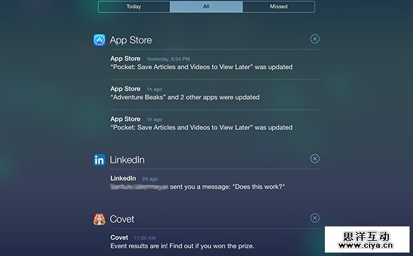 ipad notifications