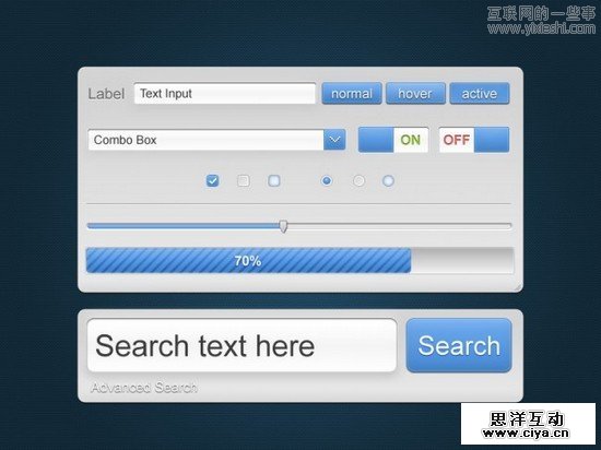 Slick_GUI_full_preview 27套精美的网页设计元素集免费下载,互联网的一些事