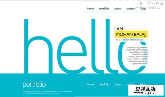 Portfolio of Mohan Balaji 网页设计中30个惊人的滚动效果,互联网的一些事
