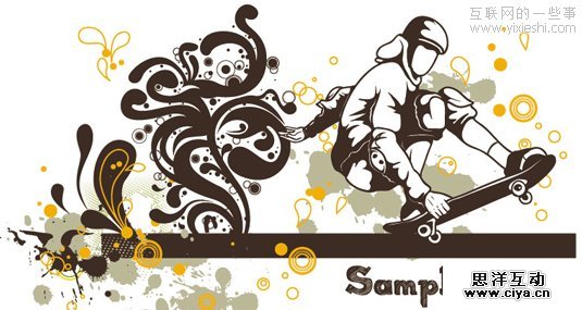 Skater With Floral Elements Vector Packs 30套非常漂亮的免费矢量图片素材,互联网的一些事