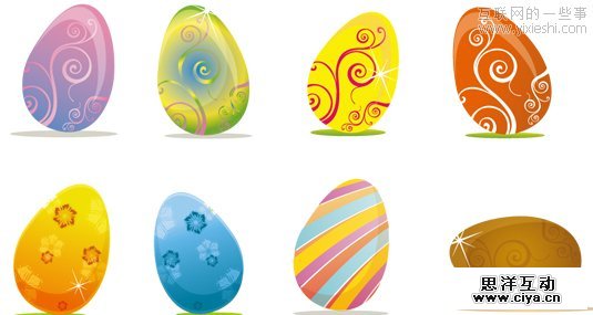 Easter Eggs Vector Design 30套非常漂亮的免费矢量图片素材,互联网的一些事