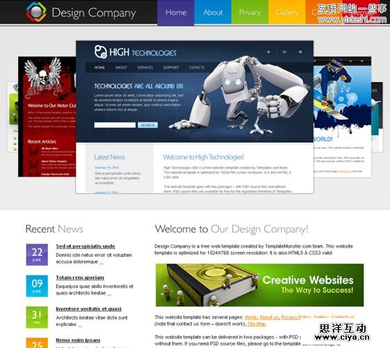 15款非常漂亮的 HTML5 网站模板免费下载,互联网的一些事