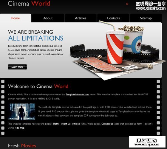 15款非常漂亮的 HTML5 网站模板免费下载,互联网的一些事