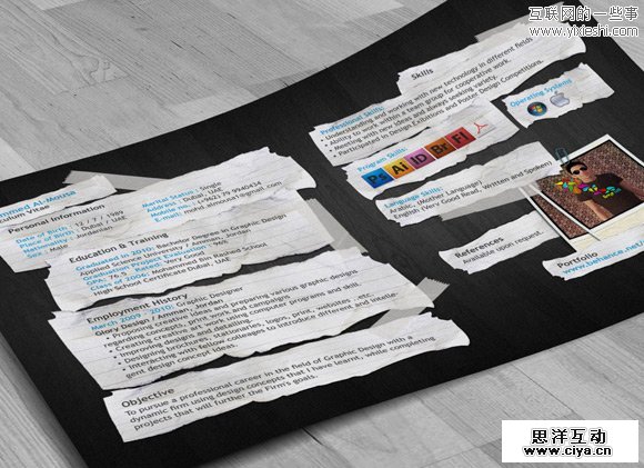 25个设计有创意的个人简历作品欣赏,互联网的一些事