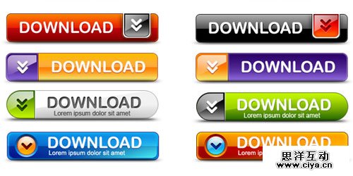 Download Buttons 35套非常华丽的免费PSD网页按钮素材,互联网的一些事