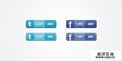 Twitter & Facebook 35套非常华丽的免费PSD网页按钮素材,互联网的一些事