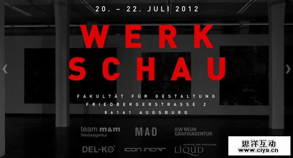 WERKSCHAU 2012 | HS Augsburg 网页设计中背景的创意风格与设计趋势,互联网的一些事