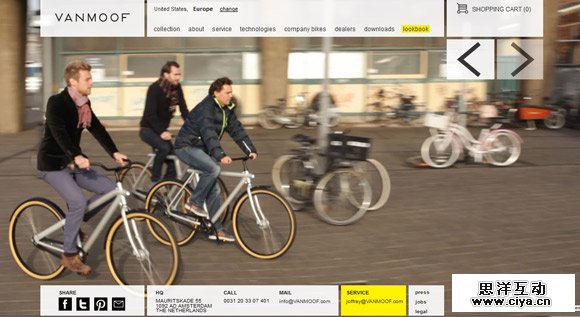 vanmoof 网页设计中背景的创意风格与设计趋势,互联网的一些事