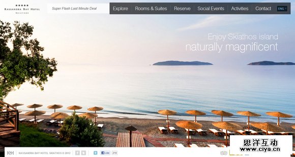 Kassandra Bay Hotel 网页设计中背景的创意风格与设计趋势,互联网的一些事