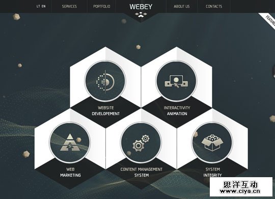 六边形在网页设计中应用的精美案例,互联网的一些事