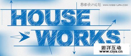 Illustrator教程:巧用涂抹命令打造文字草图效果,PS教程,photoshop教程