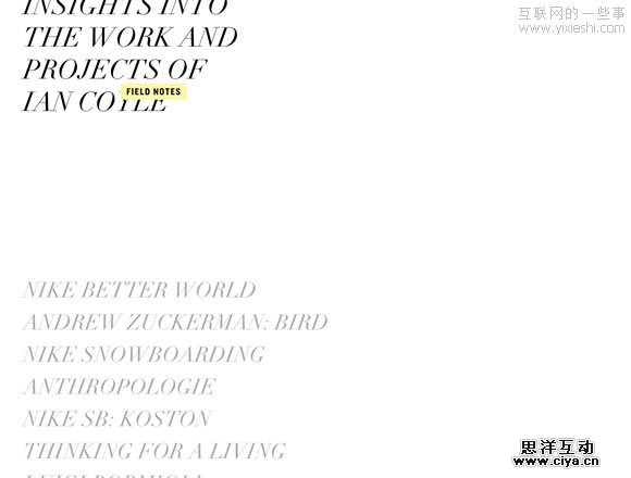 20佳国外优秀的简约风格网页设计作品,互联网的一些事
