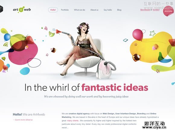 20个纯色背景的网页设计作品欣赏,互联网的一些事