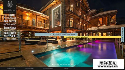 Hotel-Principle-Delle-Nevi-Italy 酒店网站 网页设计 很想去一次!19个美丽的度假酒店网站,互联网的一些事