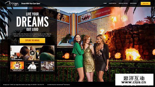 The-Mirage-Hotel-Casino 酒店网站 网页设计 很想去一次!19个美丽的度假酒店网站,互联网的一些事