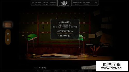 The-McKittrick-Hotel 酒店网站 网页设计