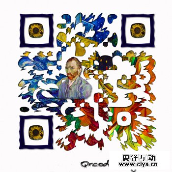 梵高的QR码 QR码设计