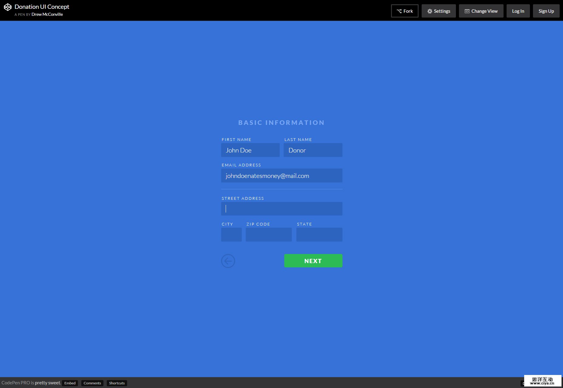 donation-ui-concept