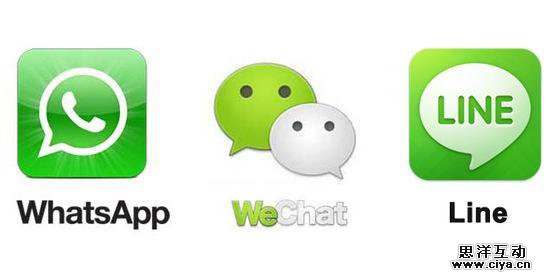 中日美大PK：Line、WhatsApp、WeChat谁更厉害？